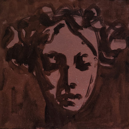 ​Pierre Halé, Girl Face, oil canvas painting