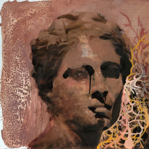 ​Pierre Halé, Greek Goddess, 16 x 16" canvas-panel.